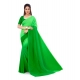 Generic Women's Georgette Solid Saree With Unstitched Blouse 5.5Mtr (Green) Generic Women's Georgette Solid Saree With Unstitched Blouse 5.5Mtr (Green)