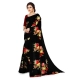 Generic Women's Faux Georgette Printed Saree With Unstitched Blouse 5.5Mtr (Black) Generic Women's Faux Georgette Printed Saree With Unstitched Blouse 5.5Mtr (Black)