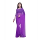 Generic Women's Dyed Solid Saree With Unstitched Blouse 5.5Mtr (Purple) Generic Women's Dyed Solid Saree With Unstitched Blouse 5.5Mtr (Purple)