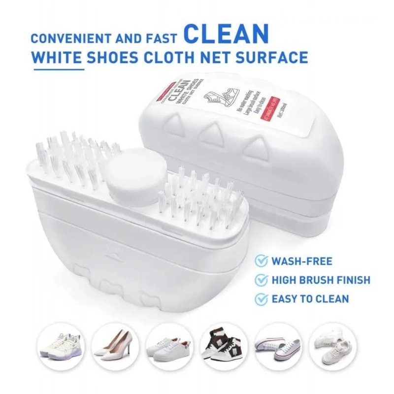 Plastic 2-In-1 Shoe Cleaner Brush Plastic 2-In-1 Shoe Cleaner Brush
