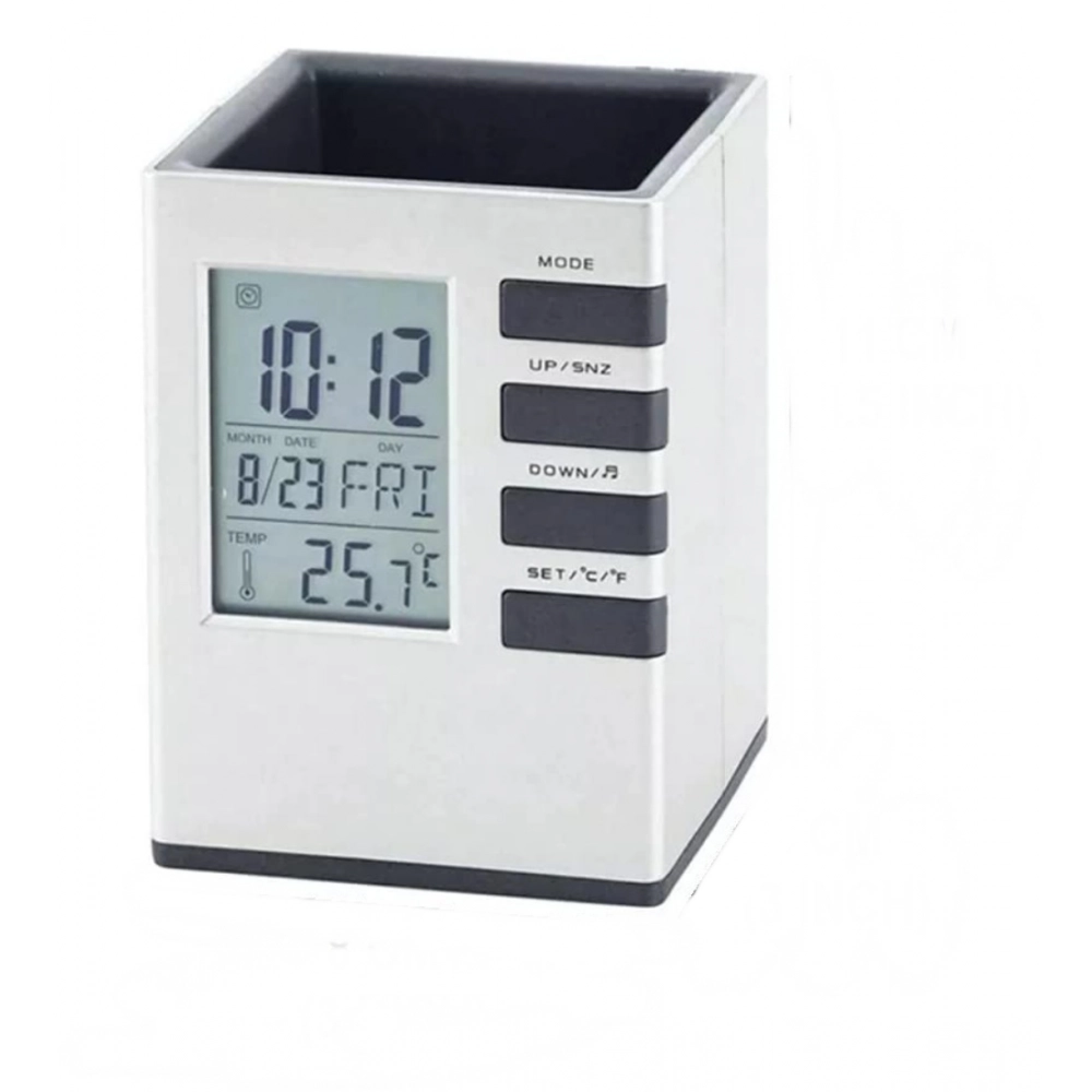 Generic Plastic Pen Holder With LCD Display Digital Alarm Clock Generic Plastic Pen Holder With LCD Display Digital Alarm Clock
