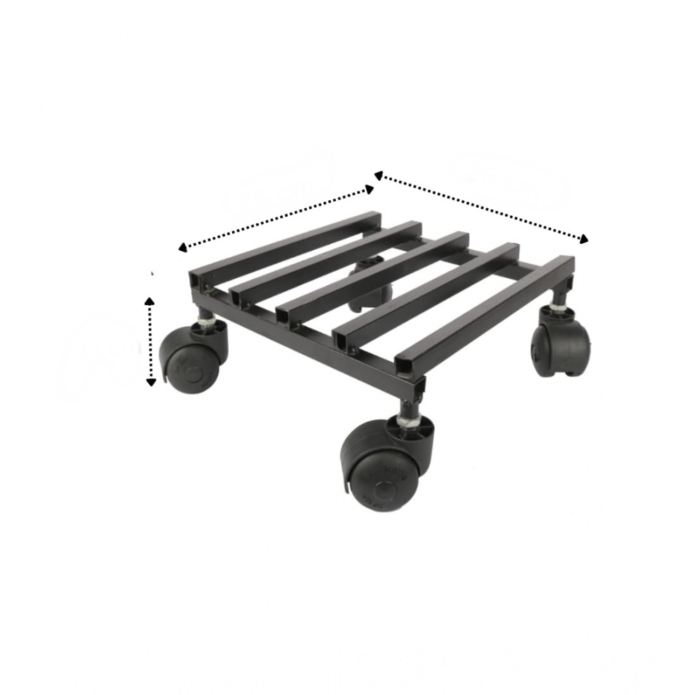 Generic Iron Wheel Pot Stand For Planters Square Shape Stand Generic Iron Wheel Pot Stand For Planters Square Shape Stand