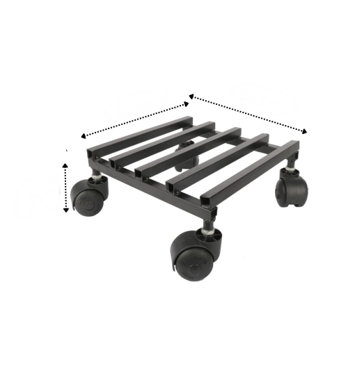Generic Iron Wheel Pot Stand For Planters Square Shape Stand 