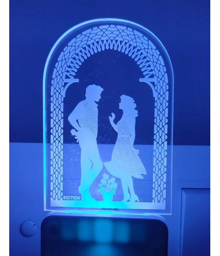 Generic Romantic Love Couple AC Adapter Night Lamp