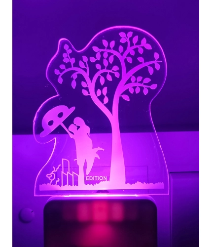 Generic Romantic Couple Under Tree AC Adapter Night Lamp