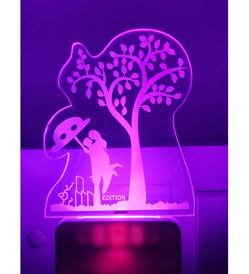 Generic Romantic Couple Under Tree AC Adapter Night Lamp