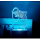 Generic Circle With Dolphin AC Adapter Night Lamp Generic Circle With Dolphin AC Adapter Night Lamp