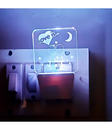 Generic Love Is With Half Moon AC Adapter Night Lamp