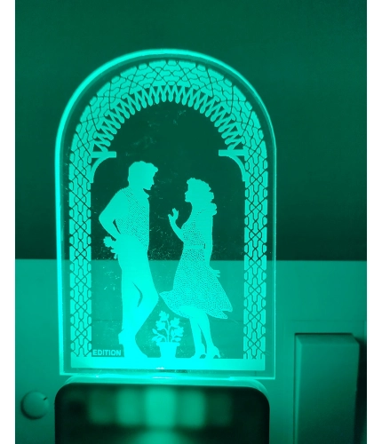 Generic Romantic Love Couple AC Adapter Night Lamp