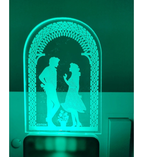 Generic Romantic Love Couple AC Adapter Night Lamp