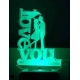 Generic Love you Couple AC Adapter Night Lamp Generic Love you Couple AC Adapter Night Lamp