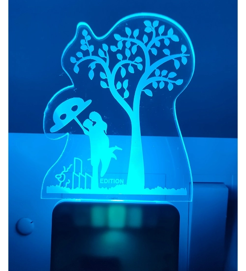 Generic Romantic Couple Under Tree AC Adapter Night Lamp