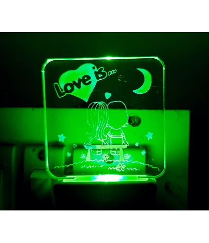 Generic Love Is With Half Moon AC Adapter Night Lamp