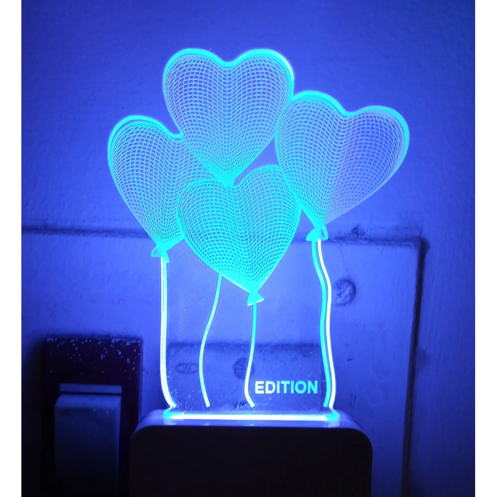 Generic Heart Balloons AC Adapter Night Lamp Generic Heart Balloons AC Adapter Night Lamp