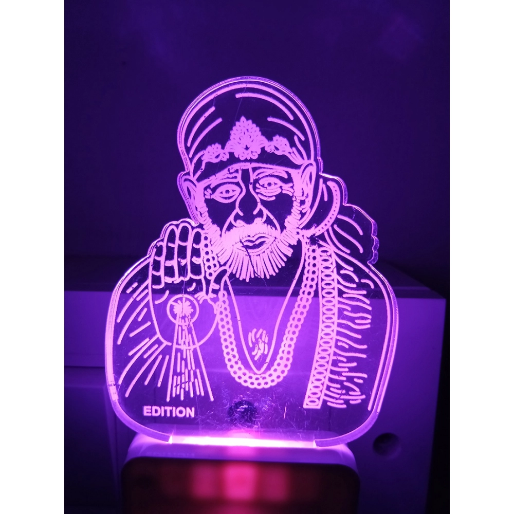 Generic Shridi Sai Baba AC Adapter Night Lamp Generic Shridi Sai Baba AC Adapter Night Lamp