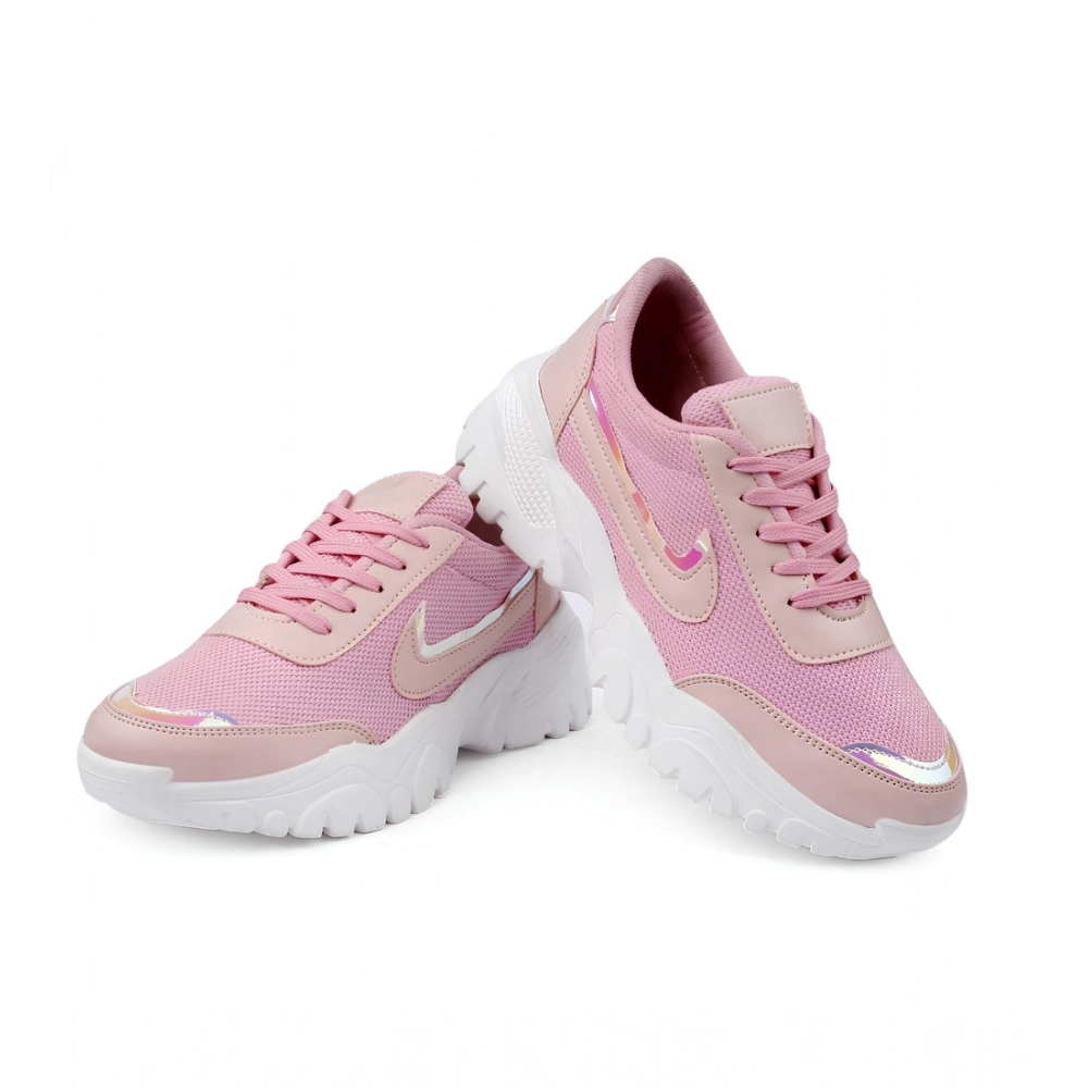 Generic Women's Casual Mesh Printed Lace-Ups Shoes (Pink) Generic Women's Casual Mesh Printed Lace-Ups Shoes (Pink)