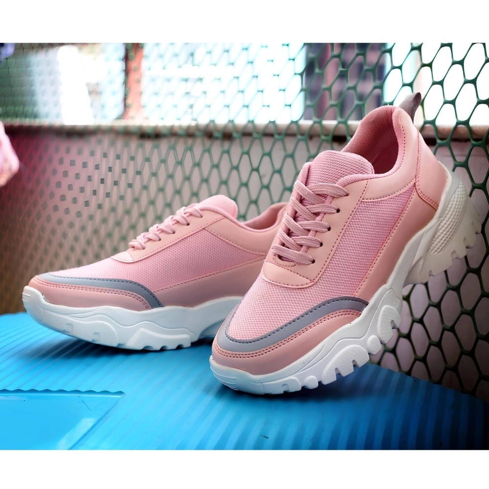 Generic Women's Casual Mesh Printed Lace-Ups Shoes (Pink) Generic Women's Casual Mesh Printed Lace-Ups Shoes (Pink)