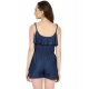 Generic Women's Denim Ruffled Shoulder Straps Jumpsuit (Blue) Generic Women's Denim Ruffled Shoulder Straps Jumpsuit (Blue)