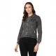 Generic Women's Denim Distressed Long Sleeve Jacket (Black) Generic Women's Denim Distressed Long Sleeve Jacket (Black)