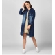 Generic Women's Denim Washed Long Sleeve Jacket (Blue) Generic Women's Denim Washed Long Sleeve Jacket (Blue)