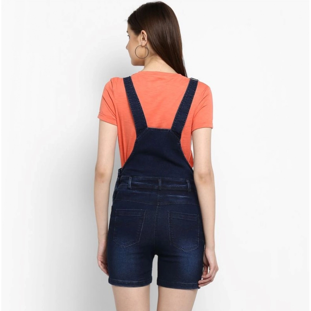 Generic Women's Denim Shorts Style Dungaree Pant (Blue) Generic Women's Denim Shorts Style Dungaree Pant (Blue)