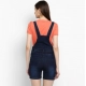 Generic Women's Denim Shorts Style Dungaree Pant (Blue) Generic Women's Denim Shorts Style Dungaree Pant (Blue)