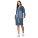 Generic Women's Denim Washed Long Sleeve Jacket (Blue) Generic Women's Denim Washed Long Sleeve Jacket (Blue)