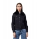 Generic Women's Denim & Faux Fur Washed Long Sleeve Jacket (Black) Generic Women's Denim & Faux Fur Washed Long Sleeve Jacket (Black)
