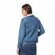 Generic Women's Denim Washed Long Sleeve Jacket (Blue) Generic Women's Denim Washed Long Sleeve Jacket (Blue)