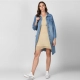Generic Women's Denim Washed Long Sleeve Jacket (Blue) Generic Women's Denim Washed Long Sleeve Jacket (Blue)