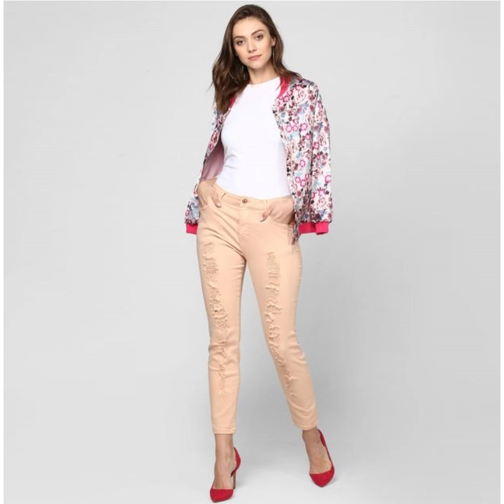 Generic Women's Satin Floral 3/4th Sleeve Jacket (Multicolor) Generic Women's Satin Floral 3/4th Sleeve Jacket (Multicolor)