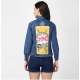 Generic Women's Denim Hand Painted Long Sleeve Jacket (Blue) Generic Women's Denim Hand Painted Long Sleeve Jacket (Blue)