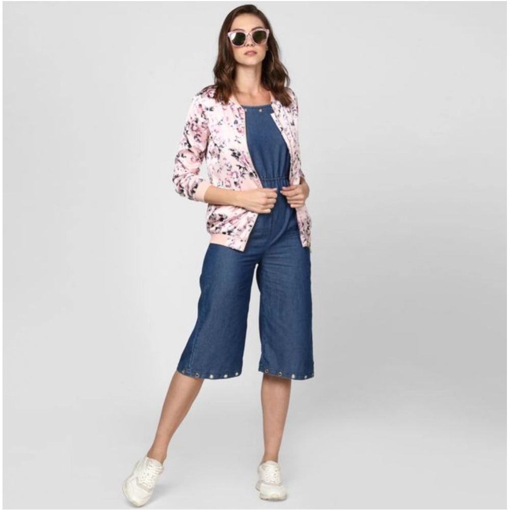 Generic Women's Satin Floral 3/4th Sleeve Jacket (Light Pink) Generic Women's Satin Floral 3/4th Sleeve Jacket (Light Pink)