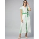Generic Women's Rayon Striped Short Sleeve Jumpsuit (Green - White) Generic Women's Rayon Striped Short Sleeve Jumpsuit (Green - White)