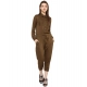 Generic Women's Rayon Solid Long Sleeve Jumpsuit (Olive) Generic Women's Rayon Solid Long Sleeve Jumpsuit (Olive)