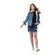 Generic Women's Denim Washed Long Sleeve Jacket (Blue) Generic Women's Denim Washed Long Sleeve Jacket (Blue)