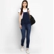 Generic Women's Denim Distressed Dungaree Pant (Blue) Generic Women's Denim Distressed Dungaree Pant (Blue)