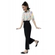 Generic Women's Polyester Printed 3/4th Sleeve Jumpsuit (Multicolor)