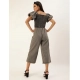 Generic Women's Denim Solid Balloon Sleeve Jumpsuit (Black) Generic Women's Denim Solid Balloon Sleeve Jumpsuit (Black)