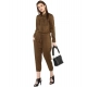 Generic Women's Rayon Solid Long Sleeve Jumpsuit (Olive) Generic Women's Rayon Solid Long Sleeve Jumpsuit (Olive)