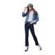 Generic Women's Denim Washed Long Sleeve Jacket (Blue)