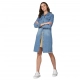 Generic Women's Denim Washed Long Sleeve Jacket (Blue) Generic Women's Denim Washed Long Sleeve Jacket (Blue)