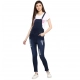 Generic Women's Denim Solid Dungaree Pant (Blue) Generic Women's Denim Solid Dungaree Pant (Blue)