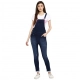 Generic Women's Denim Distressed Dungaree Pant (Blue) Generic Women's Denim Distressed Dungaree Pant (Blue)