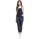 Generic Women's Denim Solid Dungaree Pant (Blue) Generic Women's Denim Solid Dungaree Pant (Blue)