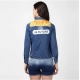Generic Women's Denim Hand Painted Long Sleeve Jacket (Blue)