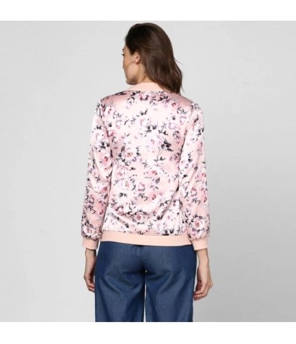 Generic Women's Satin Floral 3/4th Sleeve Jacket (Light Pink) Generic Women's Satin Floral 3/4th Sleeve Jacket (Light Pink)