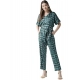 Generic Women's Polyester Polka Half Sleeve Jumpsuit (Green) Generic Women's Polyester Polka Half Sleeve Jumpsuit (Green)