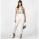 Generic Women's Polyester Embellished Sleeveless Jumpsuit (White) Generic Women's Polyester Embellished Sleeveless Jumpsuit (White)