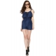 Generic Women's Denim Ruffled Shoulder Straps Jumpsuit (Blue) Generic Women's Denim Ruffled Shoulder Straps Jumpsuit (Blue)